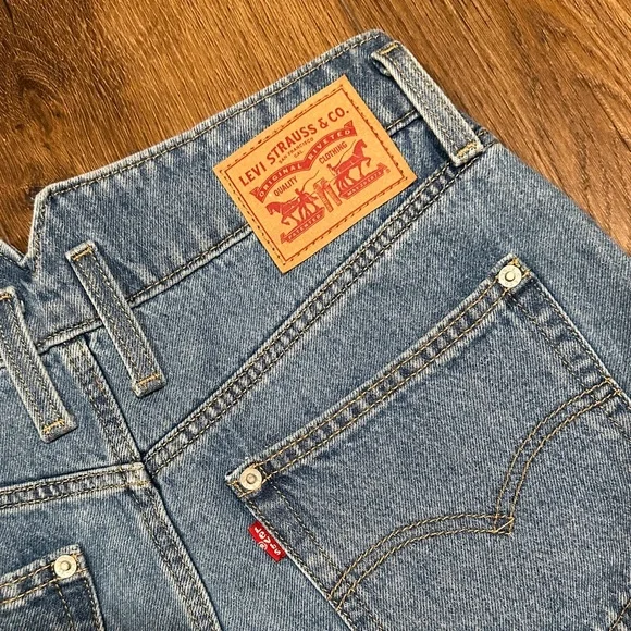 Levi's Blue Denim Mini Skirt - Picture 3 of 4